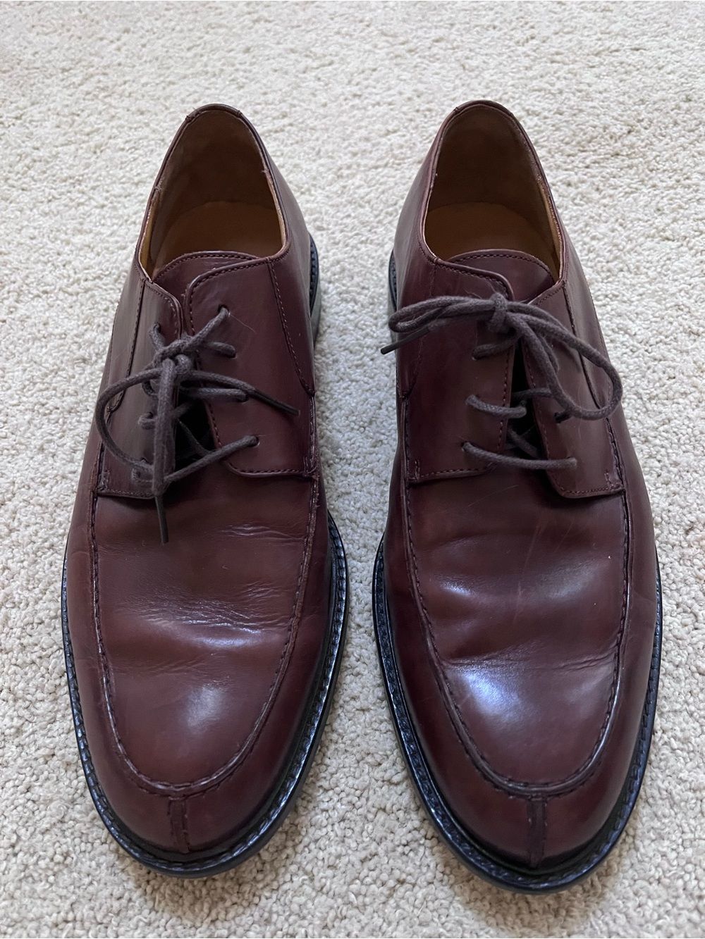Men's Brown Leather Lace-Up Dress Shoes